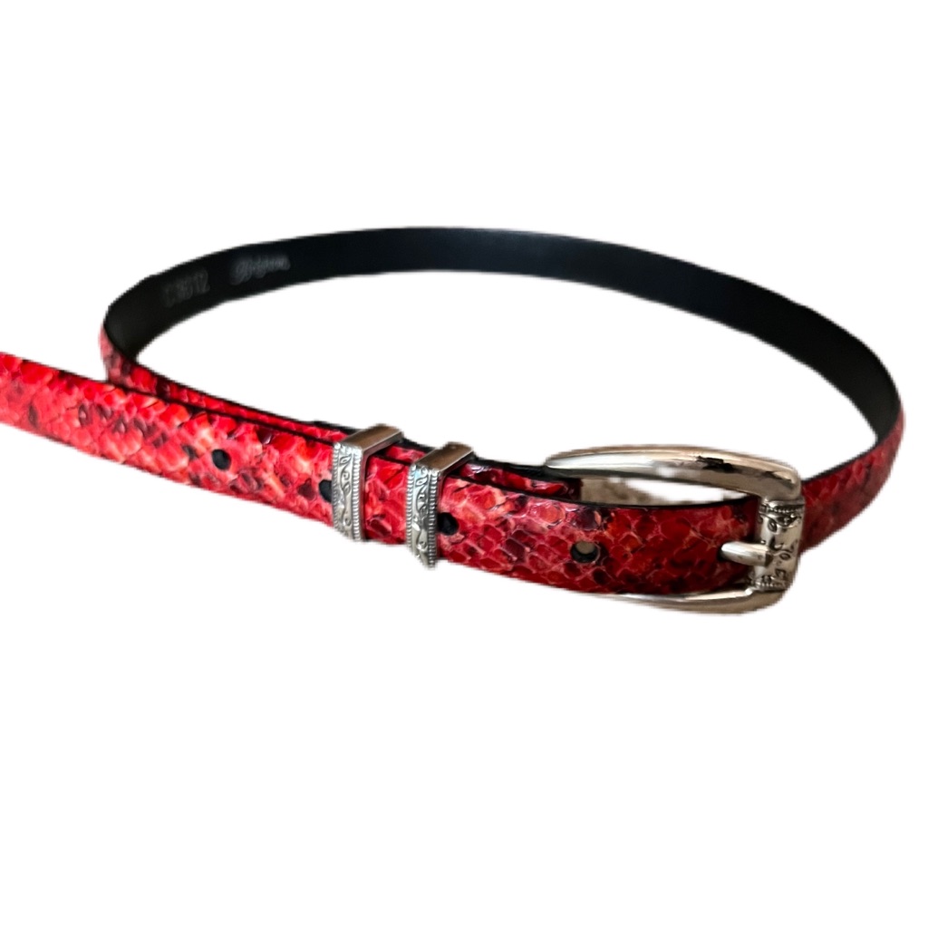 Brighton Red Snake Belt